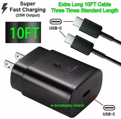 $6.20 • Buy 25w Type USB-C Super Fast Wall Charger+10FT Cable For Samsung Galaxy S20 S21 5G