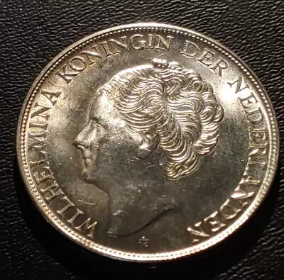 Curacao 1944-D 2-1/2 Gulden Silver Coin. • $25