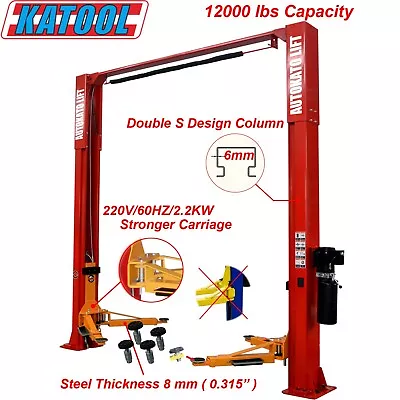 12000 Lbs 2 Post Lift  Auto Lift  Two Post Car Lift 2-Post Lift Store Pickup • $2799