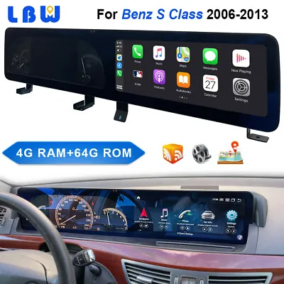 Android Car GPS Touch Screen Carplay For Mercedes Benz S Class W221 2006-2013 • $1409.99