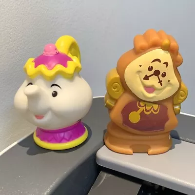 Fisher-Price Little People Disney Beauty Beast Mrs Potts & Cogsworth Figure Toys • $8.25