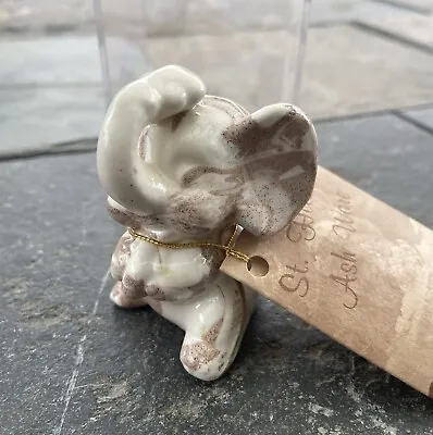 Mt St Helens Washington Ash Ware Ceramic Elephant Figurine Vintage Signed 2.5” • $14