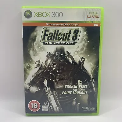 Fallout 3 Broken Steel And Point Lookout Xbox 360 2009 Role Play Bethesda MA15+ • $9.95