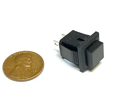 Square Black Push Button Switch 12v 6v 3v Momentary Ds-430 N/O Normally Open A36 • $8.25