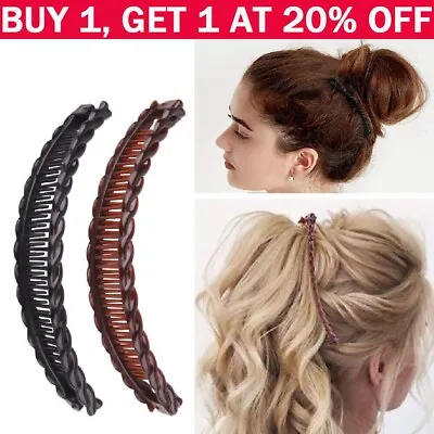 $1.78 • Buy Large Banana Hair Clip Tort Twisted Long Fish Clip Comb Grip Barrettes Hairpin ◁