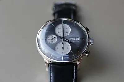 JUNGHANS Meister Chronoscope 027/4525 Automatic Gray Silver Dial • $1025
