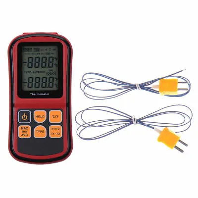 Digital Thermometer Dual Channel Input Thermocouple K J T E R N C/F Selection US • $25.99