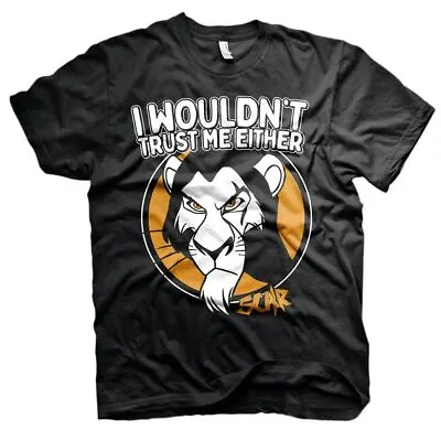 Lion King Scar I Wouldnt Trust Me Either Black T-Shirt - Disney Merch Gifts • £9.95