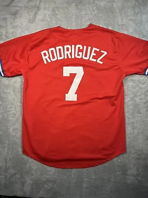 Vintage Ivan Pudge Rodriguez Texas Rangers Red Majestic Authentic Jersey 90’s • $125