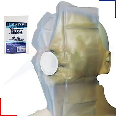 Qualicare Mouth To Mouth Resuscitation Aid CPR Face Shield With Filter • £0.99
