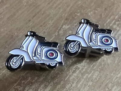 £3.99 • Buy MOD LAMBRETTA SCOOTER CUFFLINKS...BRAND NEW...NICE MEN'S / WOMEN’s GIFT