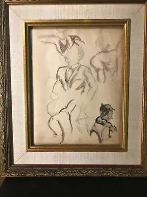 Rare! Early Orig. Reginald Marsh 1898 - 1954 Watercolor/pencil Study C.1920's  • $1550