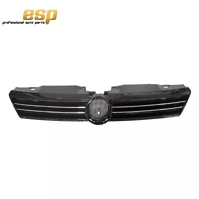 Front Upper Grille Black W/ Chrome Face Bar For 2011 2012 2013 2014 VW Jetta • $38.56