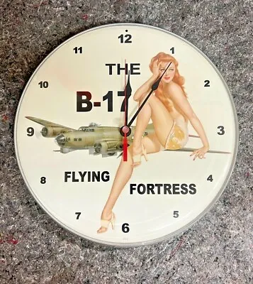 B-17 Flying Fortress Wall Clock  MADE IN USA 14  • $45.95