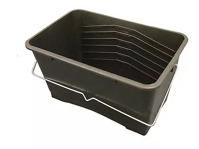 £7.99 • Buy 15l Black Plastic Paint Scuttle With Metal Handle, Paint Bucket 15 Litres