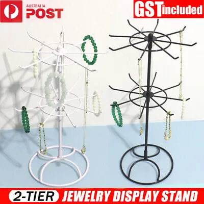 Jewelry Rotating Ring Display Holder Organizer Necklace Stand Rack 16 Hooks New  • $14.98