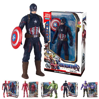 Avengers. Alliance Action Figure Glow Iron Man/Spider Man/Captain America Toy AU • $16.29