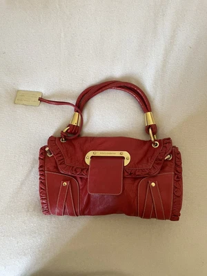 £120 • Buy Dolce & Gabbana 20 Anniversary Red Soft Leather Shoulder DG Bag