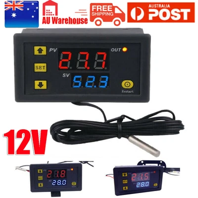 $13.89 • Buy 12V Intelligent Digital Temperature Controller Thermostat Temp Control Switch AU