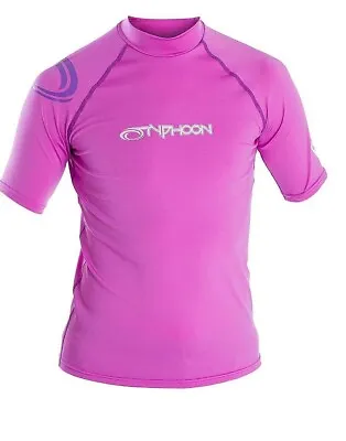 £4.99 • Buy Typhoon Girls Sun Top Pink Swimming Short Sleeve Rash Vest UPF 50+ Age 7 To 8