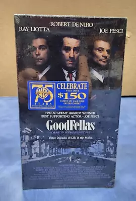 Vintage Sealed VHS Movie Goodfellas 1991 Warner Bros Liotta De Niro Pesci • $15