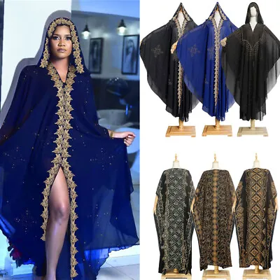 Moroccan Dubai African Women Dresses Dashiki Oversize Kaftan Abaya Caftan Robe • $33.74