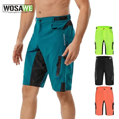 WOSAWE Men Cycling Shorts Bicycle Pants Sponge Padded MTB Mountain Bike Shorts • $41.79