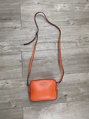 Calvin Klein Women Small 16x12 Cm Orange Camera Shoulder Bag With Back Pocket • £19.99