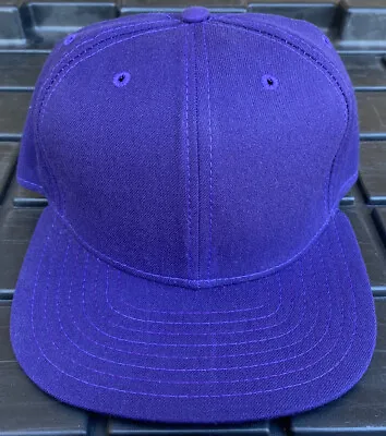 NWOT Vintage Blank Purple New Era Pro Model SnapBack Hat Cap Wool DuPont Visor • $34.95