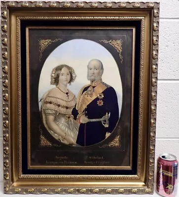 A. Felgner Rare Antique Print Queen Augusta & Kaiser Wilhelm I Custom Wood Frame • $215