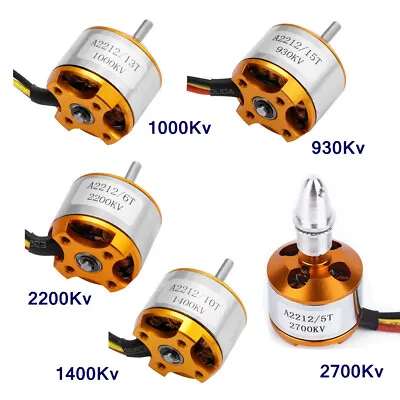 A2212 930/1000/1400/2200/2700KV Brushless Drone Outrunner Motor Fo RC Helicopter • $6.42