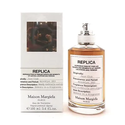 Replica Jazz Club By Maison Margiela 3.4 Oz EDT Spray For Men New With Box 100ml • $40.99