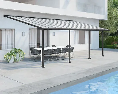 Lean To Veranda Pergola 3x3.73 Aluminium Patio Cover Olympia Canopia By Palram • £3349