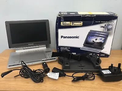 Panasonic DVD-LS91 Portable 9  DVD Player Mains & Car Charger Car Seat Bracket • £71.99