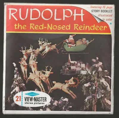 Vintage View-Master Set Of Reels- Rudolph The Red Nosed Reindeer B-870 W Booklet • $7.99