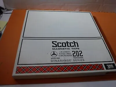 Scotch 202 Empty 10.5 X 2  Metal Reel To Reel Tape With Box • $18.95