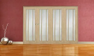 Bifold Doors Langdale Frosted Glass Internal Oak Composite Folding Door System • £594.99