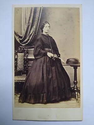 Fashion CDV Lady Black Mourning? Dress By S Marshman Devizes • $12.43