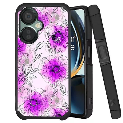 FUSION For OnePlus Nord N30 5G Case Hybrid Phone Cover WATERCOLOR PURPLE FLOWER • $14.50