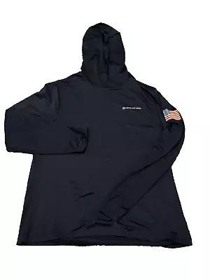 Men's Vineyard Vines USA Hooded Blue Performance Long Sleeve Shirt Size M • $17.95