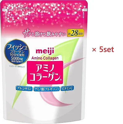Meiji Amino Collagen Powder Refill STANDARD【5pcs ×28days (196g) 】for Beauty • $108