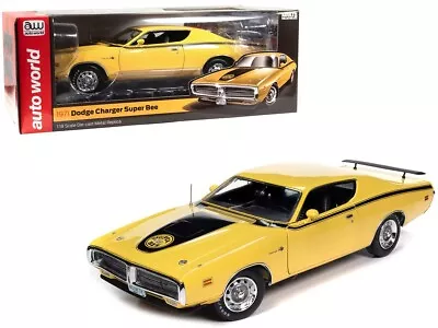 1971 Dodge Charger Super Bee 1/18 Diecast Model Car By Auto World Amm1315 • $139.99