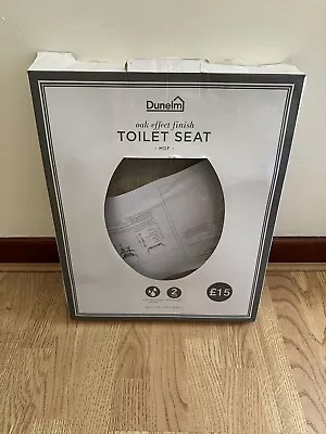 Dunelm Oak Effect Finish Toilet Seat - Approx H43 X W37 X D4.5cm - New  • £17.95