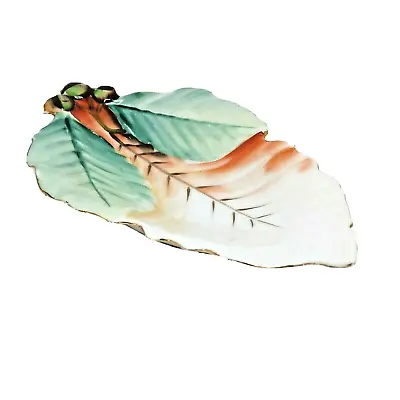 UCAGCO China Ceramic Porcelain Leaf Shaped Dish Made In Occupied Japan 7.75 X 5 • $18.39