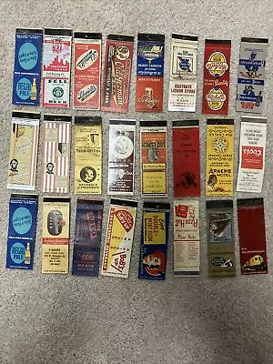 Vintage Matchbooks-Beer-Lincoln- Native American-Candy-Pizza & Trains - 24 • $22