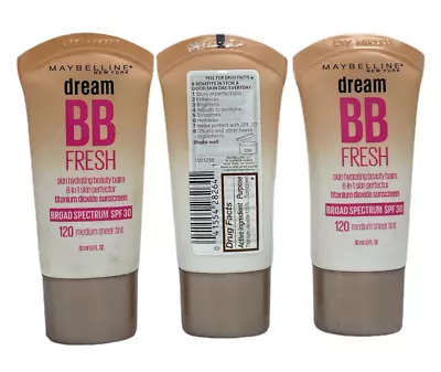 Maybelline Dream BB Fresh Hydrating 8-in-1 Lot Of 3 X (30ml / 1fl.oz) YOU PICK • $16.99