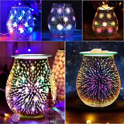 £18.99 • Buy Aroma Electric Wax Melt Burner Firework Glass Lamp Night Light Diffuser Warmer