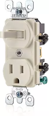 Leviton T5225-T Combination 15 Amp 120 Volt AC Toggle Switch And 15Amp 125 V • $14.89