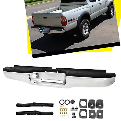 For 1995-2004 Toyota Tacoma Complete Chrome Rear Steel Step Bumper Assembly • $99.89