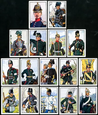 Germany Lot Of 15 Early Cigarette Cards Military Uniforms • £40.13